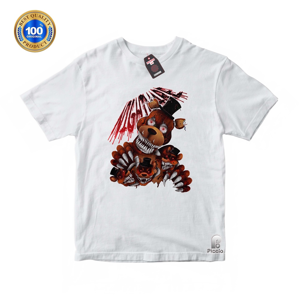 BAJU ANAK KAOS ATASAN ANAK MOTIF ANIME FIVE NIGHTS AT FREDDYS UNISEX Bahan COTTUN (FREE NAMA)