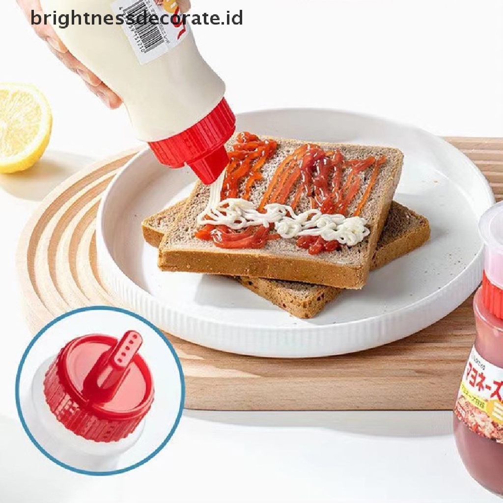 [Birth] Botol Saus Minyak Bumbu 5 Lubang Untuk Kecap JamMayonnaise Olive Oil Squeeze Dispenser Alat Aksesoris Dapur [ID]