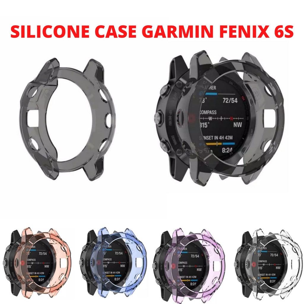 Garmin Fenix 6s Pro Case Silicone Protection Case Cover pelindung