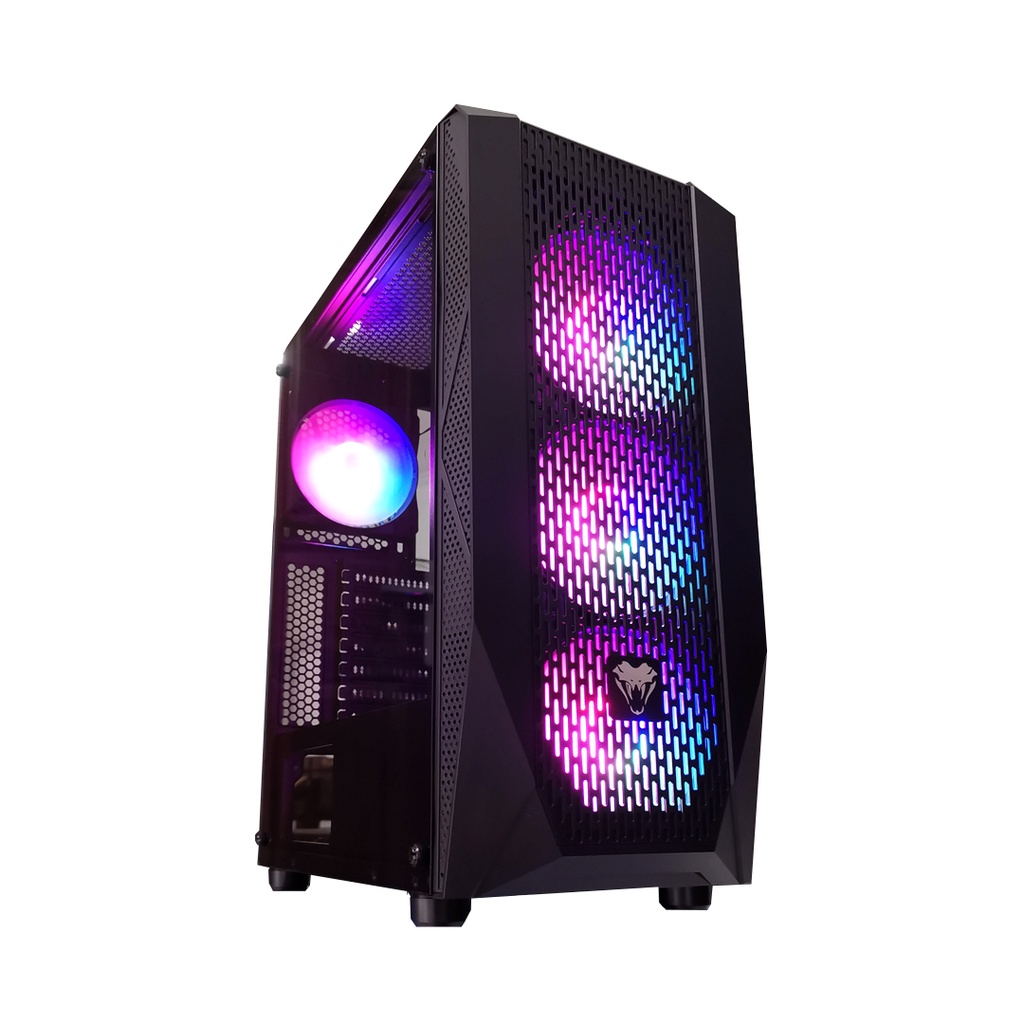 Casing PC Gaming VenomRX Makarov RGB ATX Side Tempered Glass