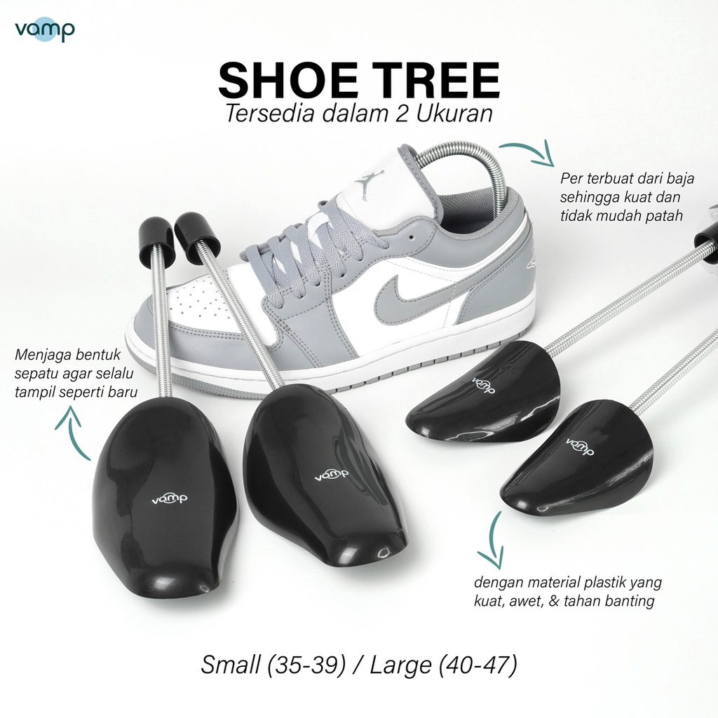 Shoe Tree by Vamp | Shoes Saddle / Shapper / Catokan Sepatu / Penyangga Sepatu / Ganjal Sepatu / Easy Cleen