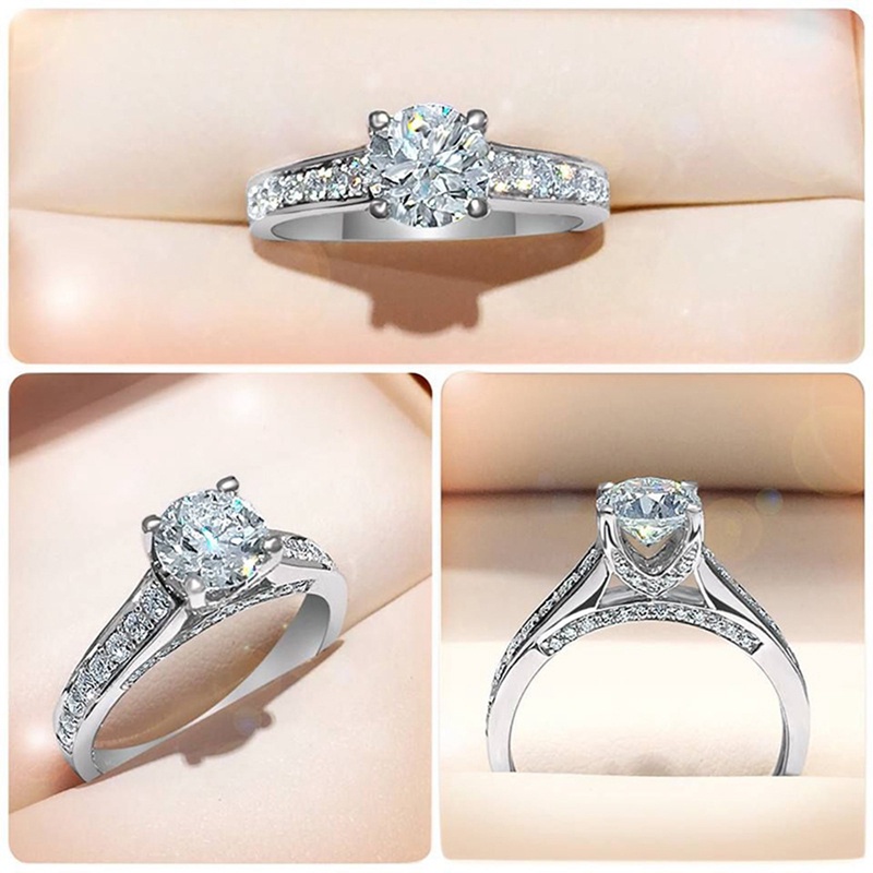 Fashion Dikontrak Wanita Cincin Dengan Cubic Zirconia Dainty Pernikahan Pertunangan Aksesoris Serbaguna Desain Perhiasan