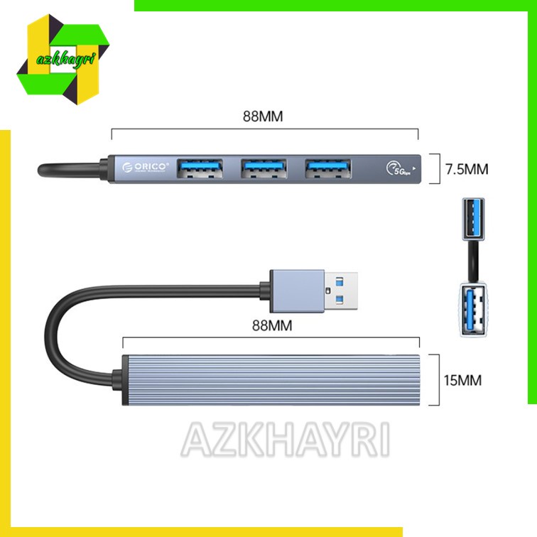 ORICO USB Hub 4 Ports Type C A 3.0 5Gbps Alluminium
