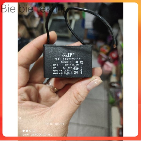 kapasitor JP 12UF /capacitor 12UF JP PUMP PART . Bie bie teknik