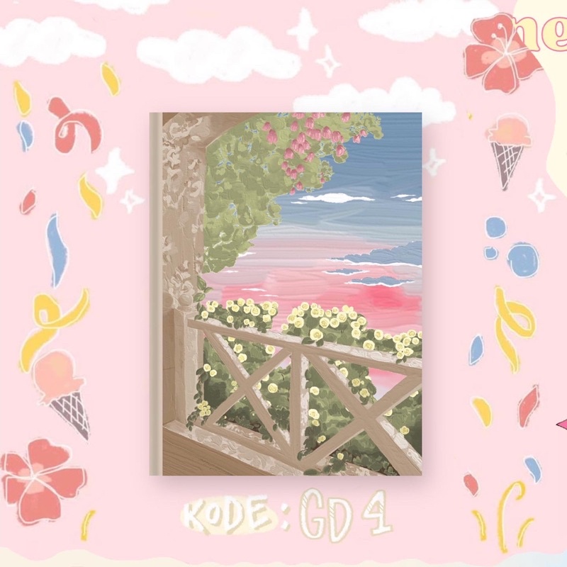 

GD4 Notebook Hardcover Flower Journal