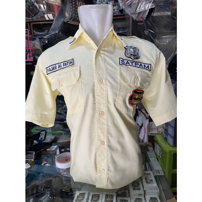 Seragam PDH Satpam Cream 2023 | Seragam PDH Satpam Terbaru - Satpam - M