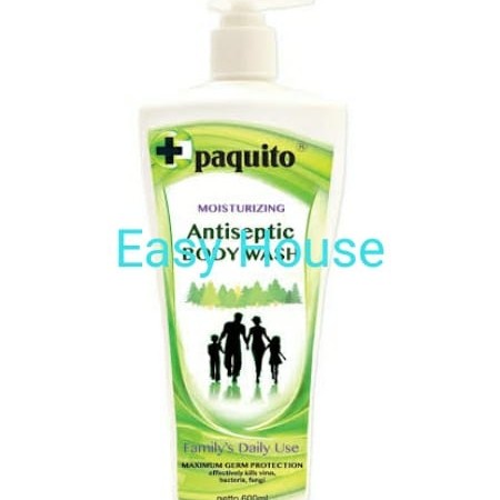 Paquito Body Wash Antiseptic 600ml/Sabun Badan Cair Pump 600 ml/1btl