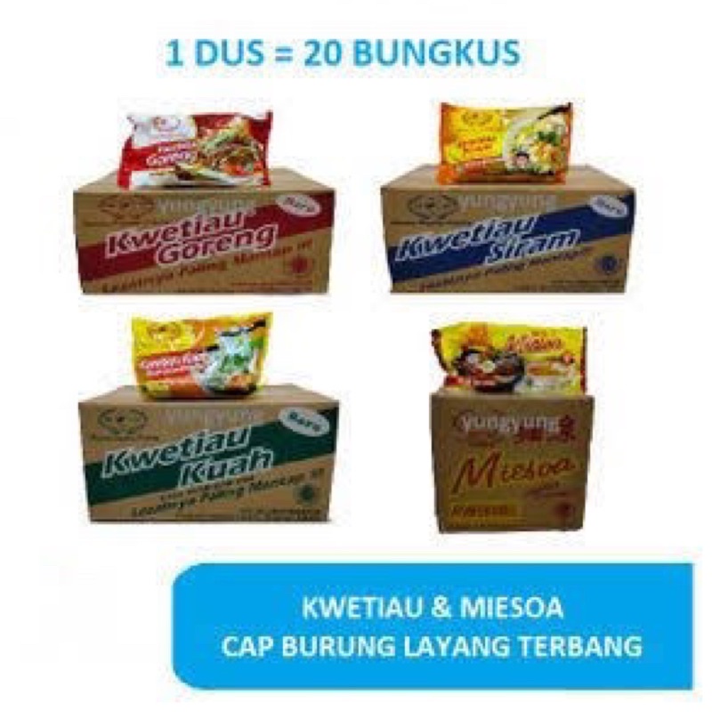 

1 Dus Kwetiau & Miesua Burung Layang Terbang isi 20pc
