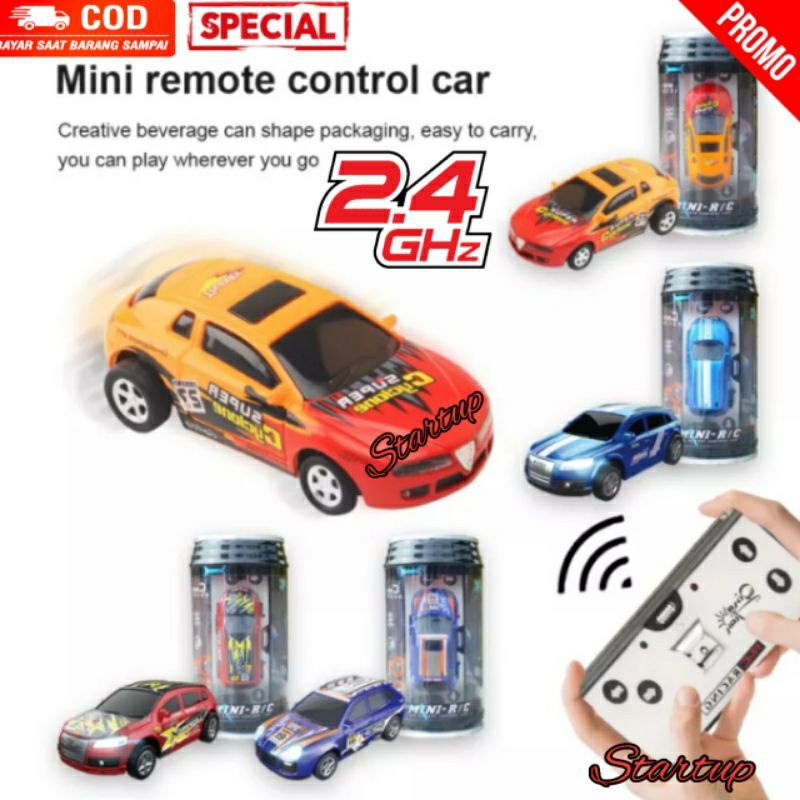 Mainan Mobil Remote Control Mini RC Car Dalam Kemasan Kaleng