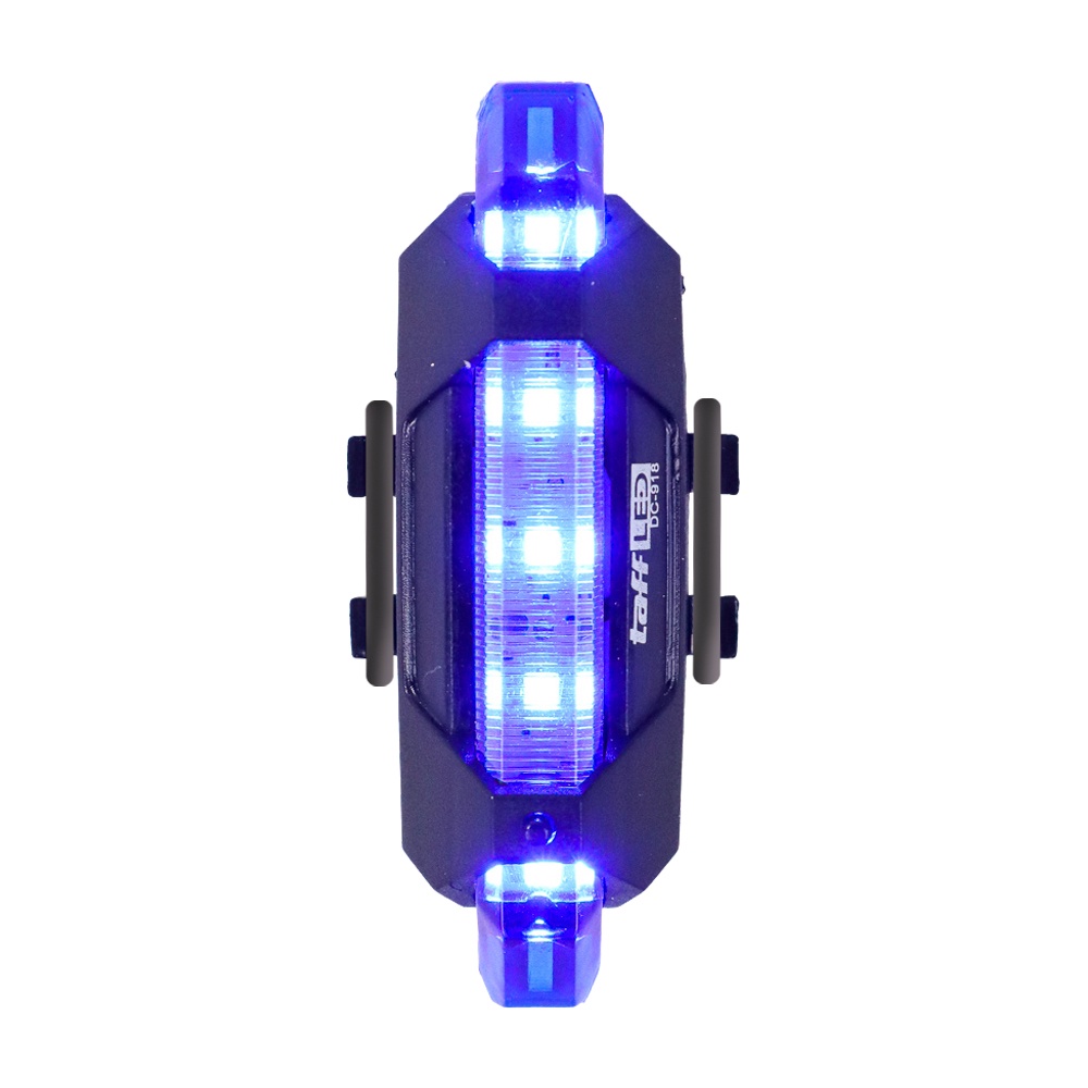 TaffLED Defensor Lampu Sepeda 5 LED Taillight Rechargeable - DC-918 - Blue