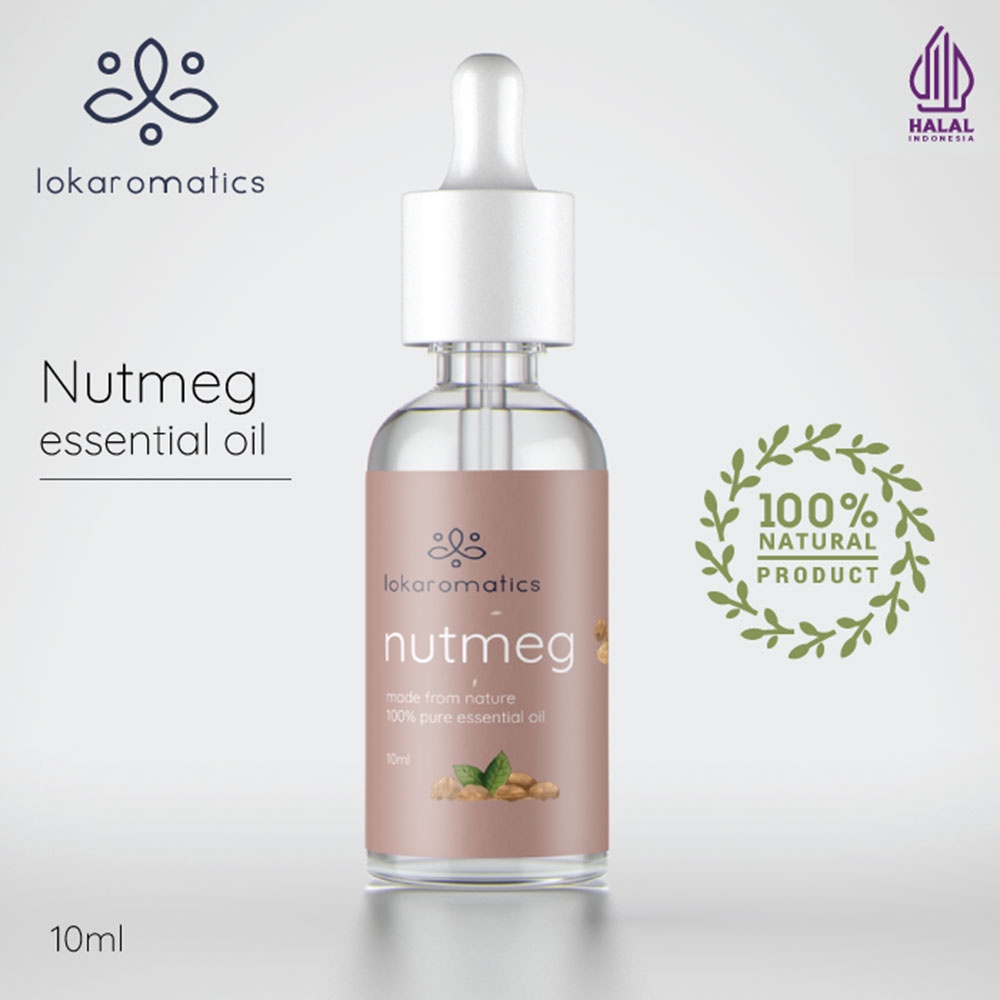 Nutmeg Essential Oil Pure 100% | Minyak Pala Murni 100% | Minyak Atsiri Murni | Aromaterapi Kemasan 