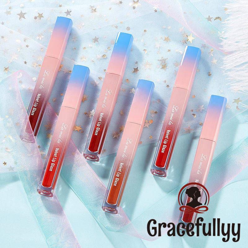 [COD]LAMEILA Lipstick Lip Glaze Lasting Moisturizing Liquid  lipstik lameila Waterproof Moisturizing-GY