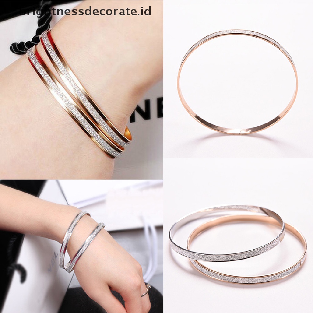 [Birth] Wanita Fashion Bangle Wristband Gelang Manset Bling Lady Hadiah Gelang Bangles [ID]