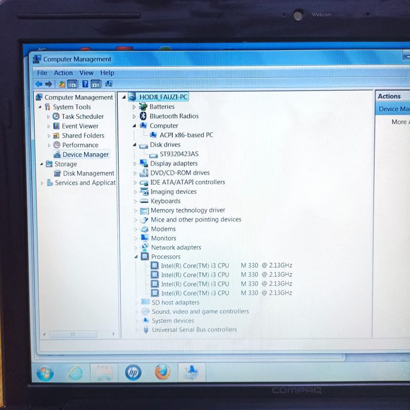 Laptop Hp Compact Presario CQ41 intel  Core i3, Ram 4/320Gb Full aplikasi siap pakai