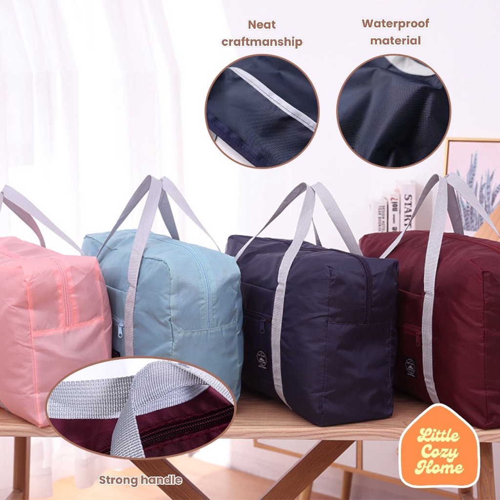 Foldable Travel Bag / Tas Lipat Korean Hand Carry / Travelling Tas Fitness / Tas Travel Besar Anti Air Jumbo / Portable Gym Bag