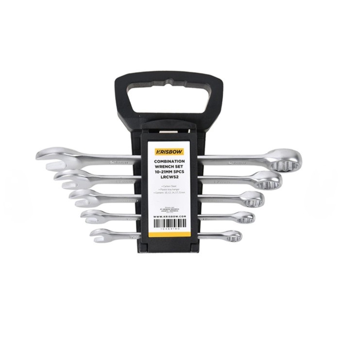 Kunci Ring Dan Pas Krisbow Combination Wrench Set 10-21mm Isi 5 Pcs