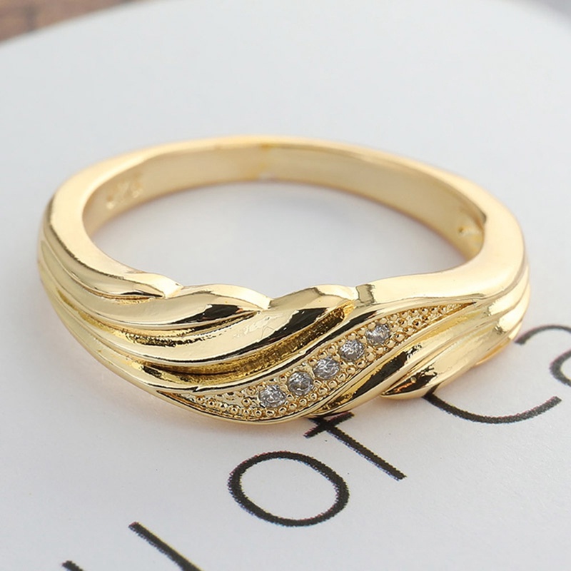 Sederhana Interwoven Cincin925 Sterling Silver Cubic Zirconia Jari Rings Untuk Perhiasan Fashion Wanita Halus