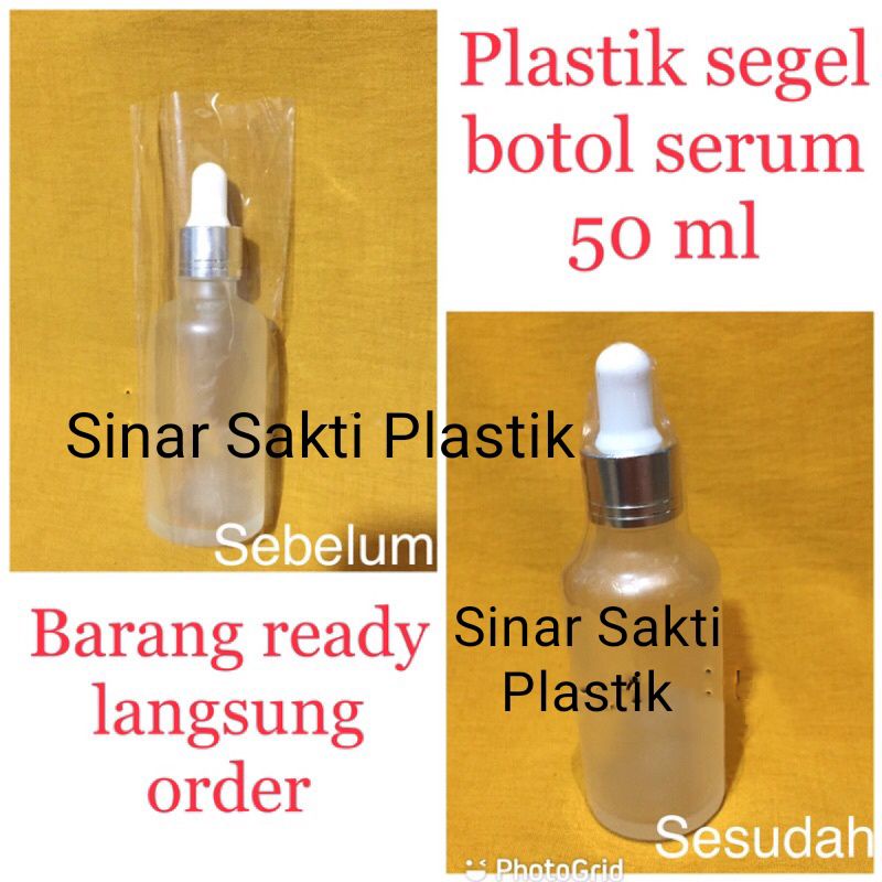 isi 50pcs segel plastik shrink segel botol serum 50ml botol pipet Plastik segel botol pipet 50 ml