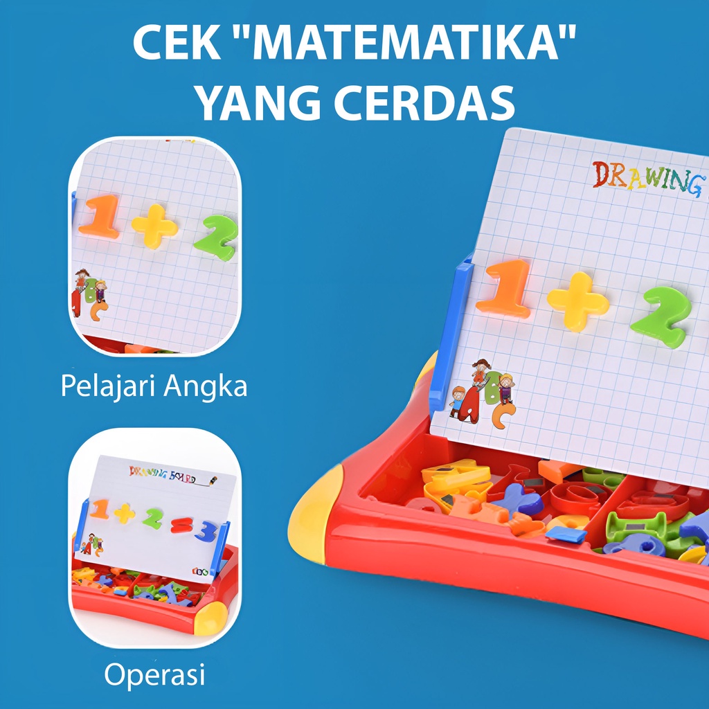 Drawing Board Magnetic Mainan Edukasi Anak | Mainan Menggambar Anak | Hadiah Ulang Tahun Anak Cowok