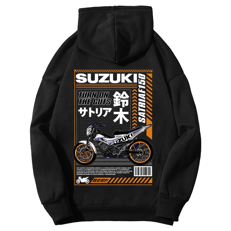 HOODIE FLEECE SUNMORI MOTOR SATRIA SIDE VIEW SEMUT TAMPAN