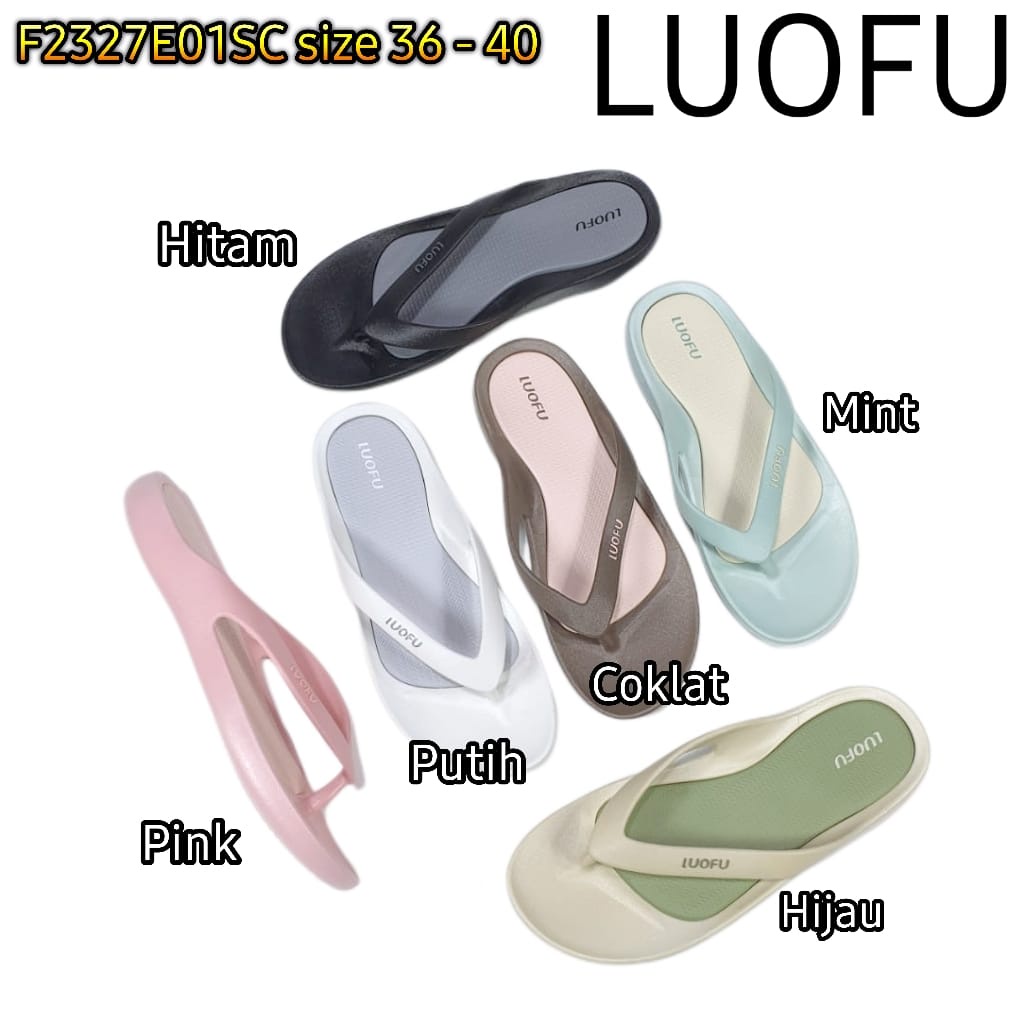 LUOFU ORIGINAL jelly sandal karet empuk murah jepit import sendal japit wanita F2327E01SC