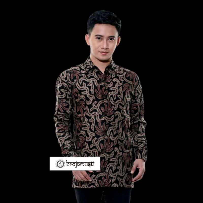 BAJU BATIK KEMEJA BATIK PRIA LENGAN PANJANG REGULER FIT SIZE M,L,XL,XXL KAIN KATUN TEBAL BERKUALITAS