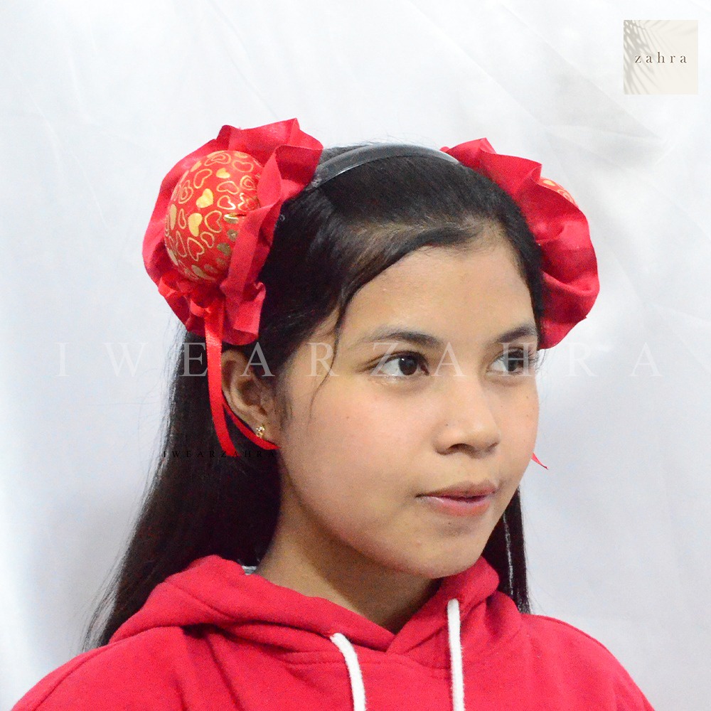 BANDO &amp; JEPIT IMLEK CEPOL - Aksessoris Rambut CNY Chinese New Year Red Cheongsam Hair Accecoris Fashion