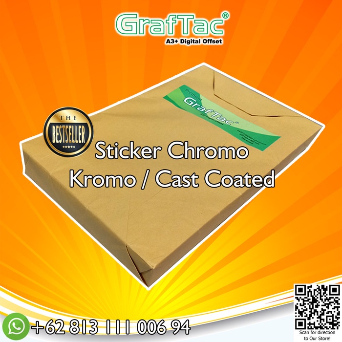 

Rewa Graftac Stiker Kromo Bontak Sticker Cast Coated - Self Adhesive A3+