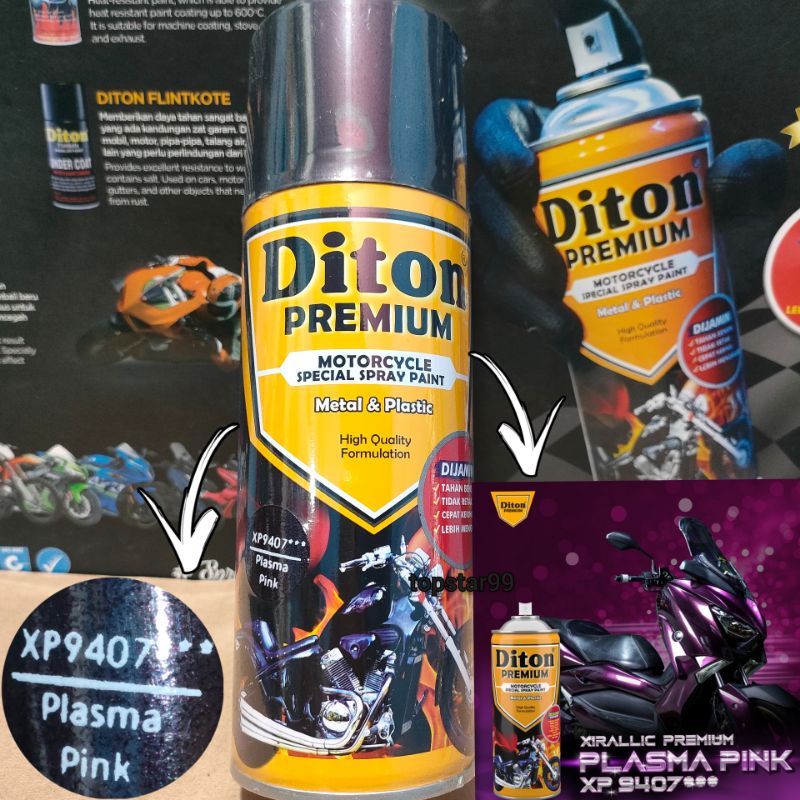 Pilok Pilox Cat Diton Premium Plasma Pink XP9407 9407 Pink Ping 400cc Cat Semprot Xirallic Premium l