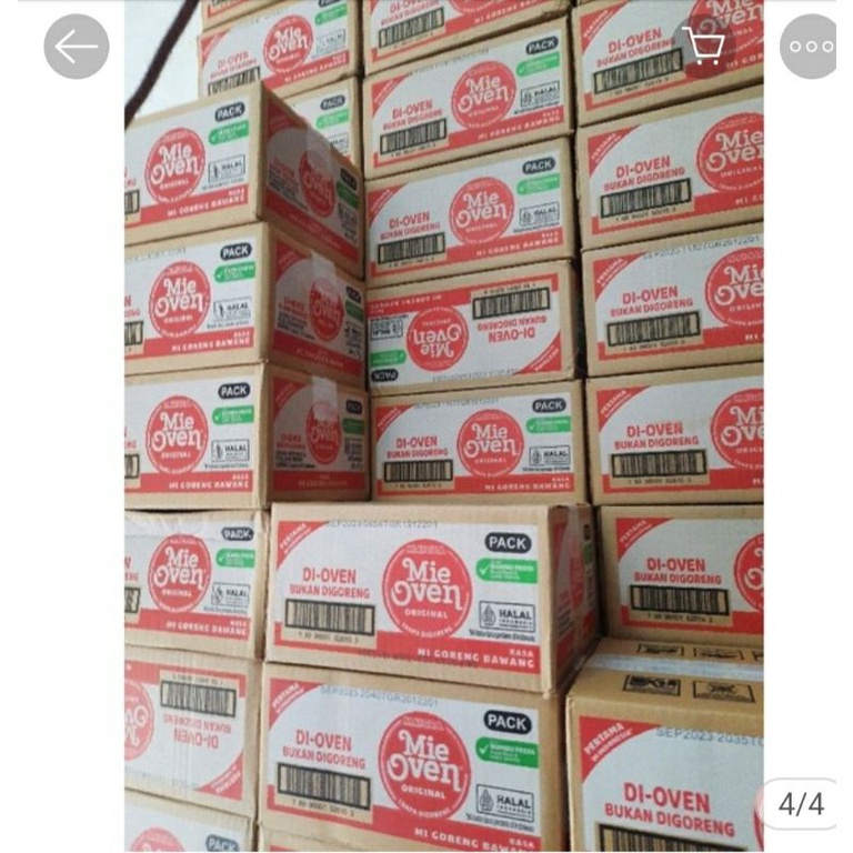 Mie Oven Rasa Mi Goreng Bawang Per Dus Isi 24 pcs