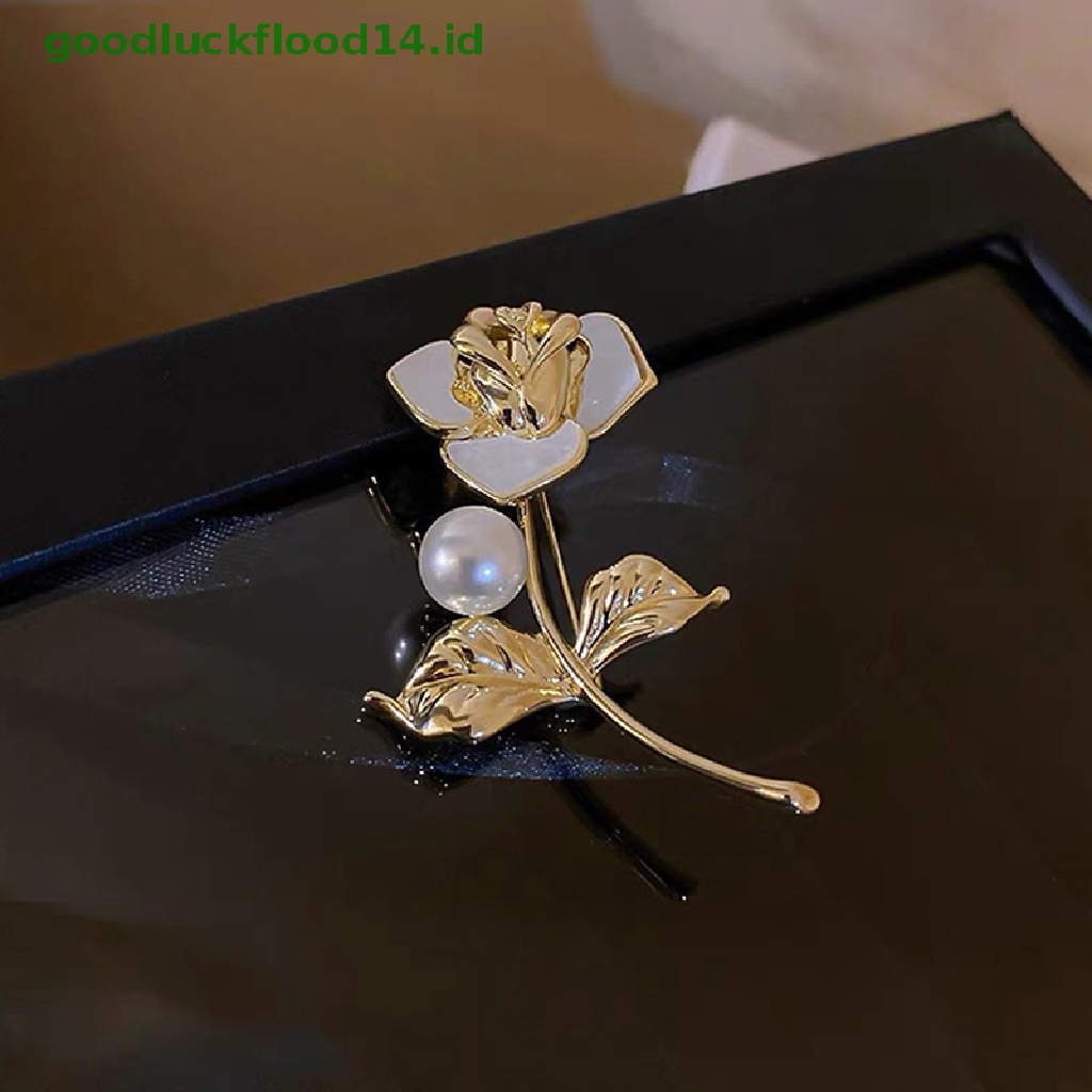 [GOOGFOUR] Bros Bunga Mawar Untuk Wanita Pria Kecantikan Flower Brooch Pin Hadiah Aksesoris [TOP]