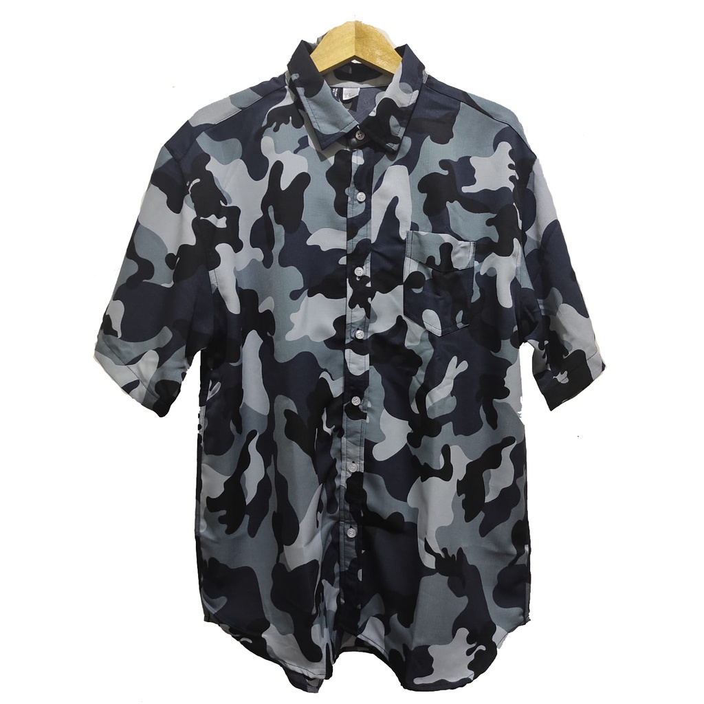 KEMEJA PRIA ARMY H&M ORIGINAL
