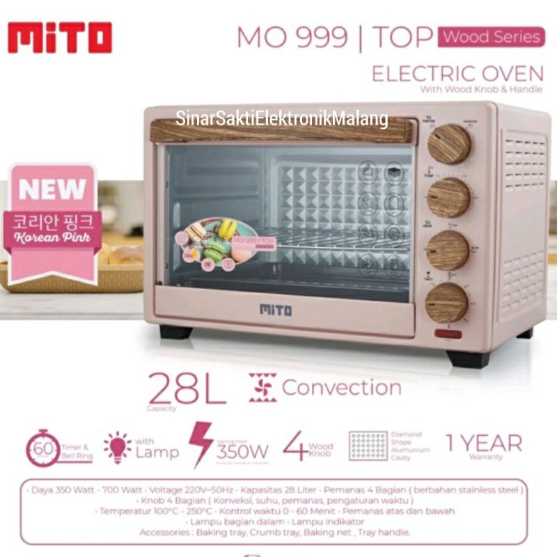 Oven Mito MO 999 Top Kapasitas 28 Liter - Oven Listrik Mito Top MO999 28liter