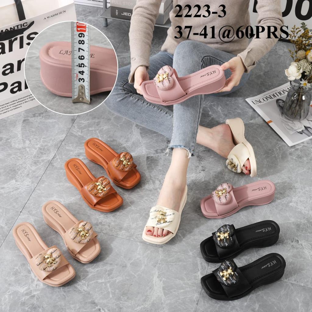 Sandal Wedges Wanita Import Love Bear  Winola Collection WNL 2223-3