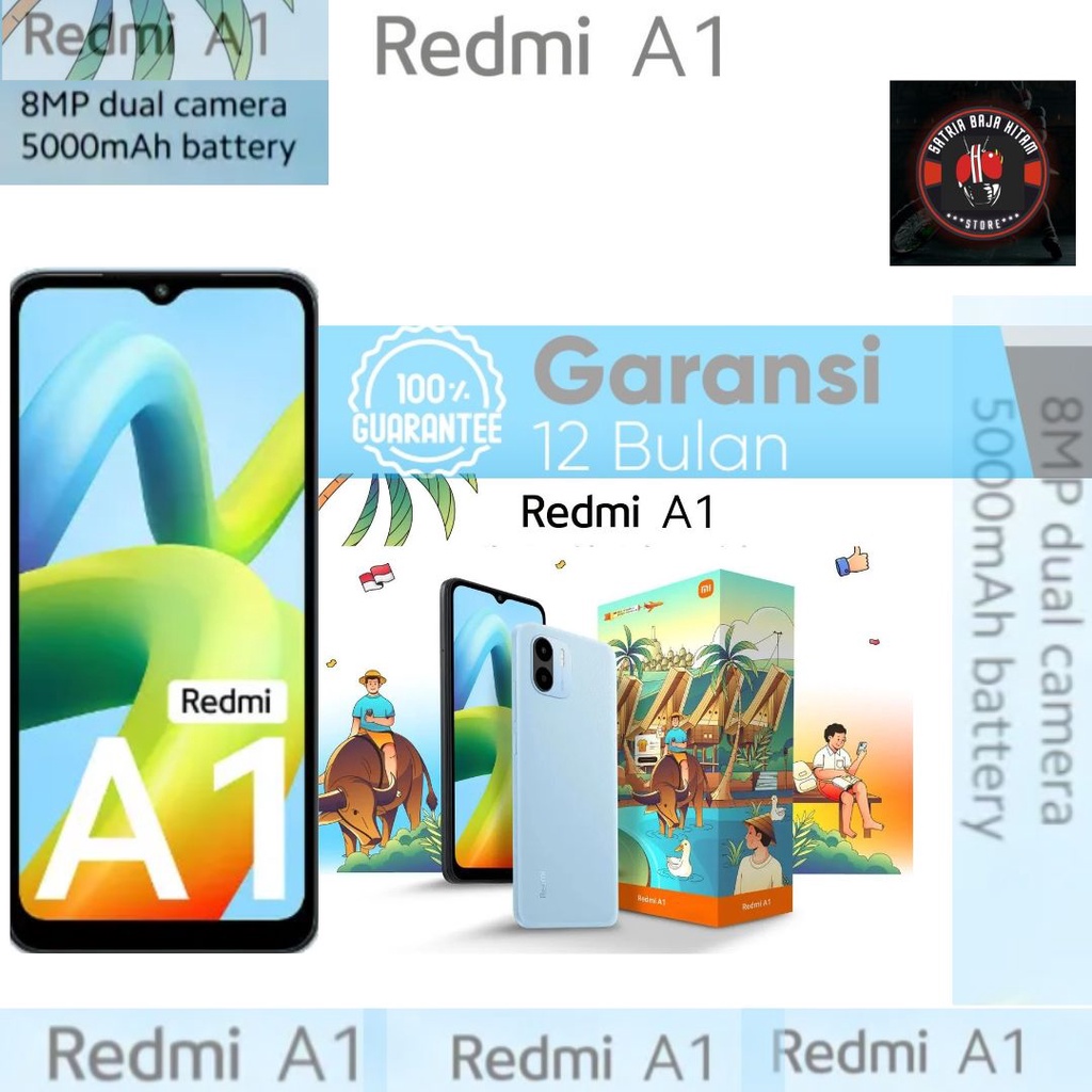 xiaomi redmi A1 2022 2+32GB-3+32GB-garansi resmi