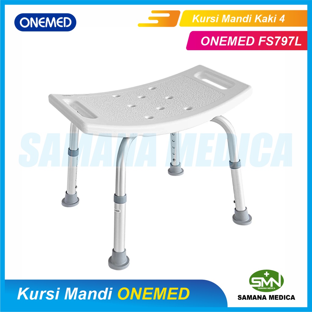 Kursi Mandi Merk ONEMED FS797L Shower Chair Tanpa Sandaran