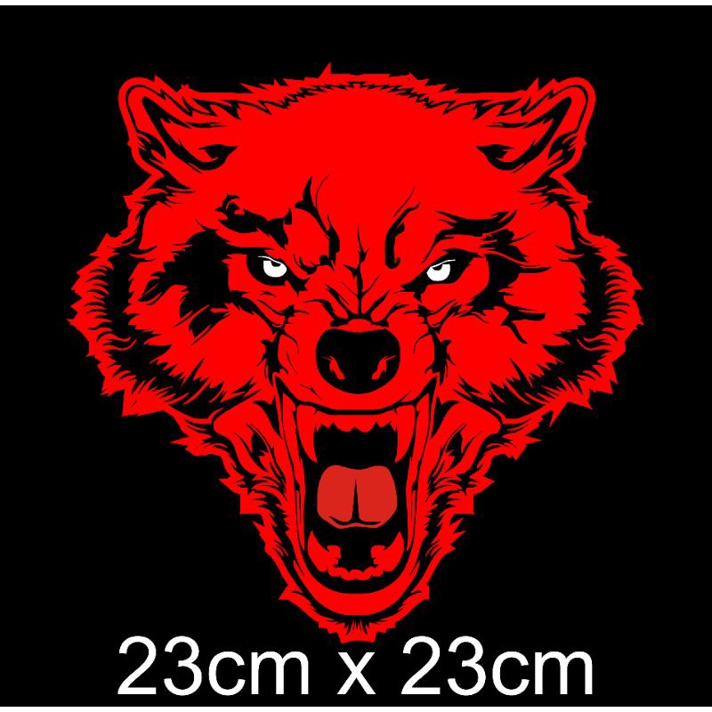 stiker cutting sticker kepala serigala