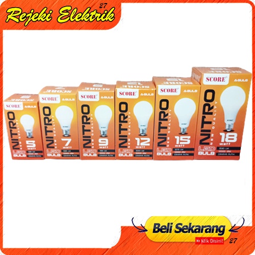 Bohlam Led Score - Lampu LED BULD NITRO Cayaha Putih