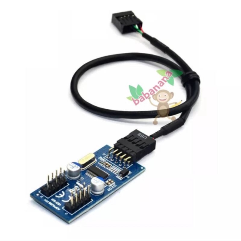 Kabel USB Motherboard Full 9 Pin Splitter Cabang Front Panel AIO Hub