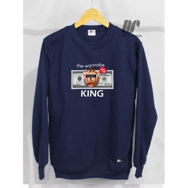 Crewneck Sablon Original NVR clothing 08 Sweater Basic