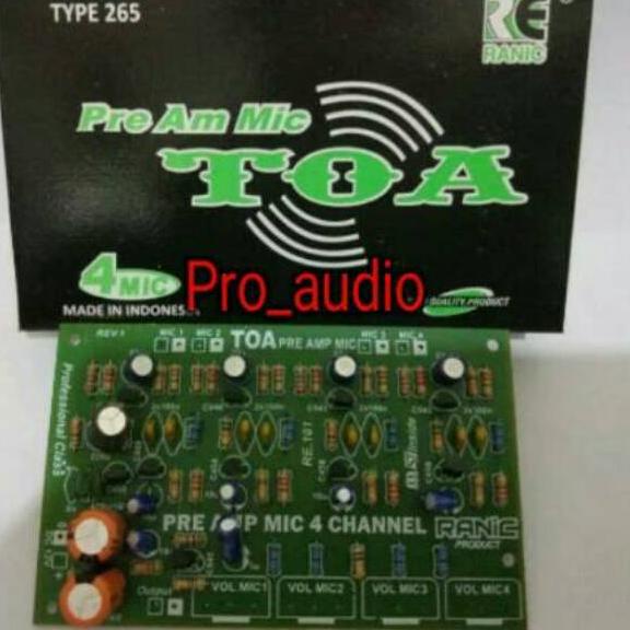 Jual Kit Pre Amp Mic TOA - Penguat Mic 4 Channel | Shopee Indonesia