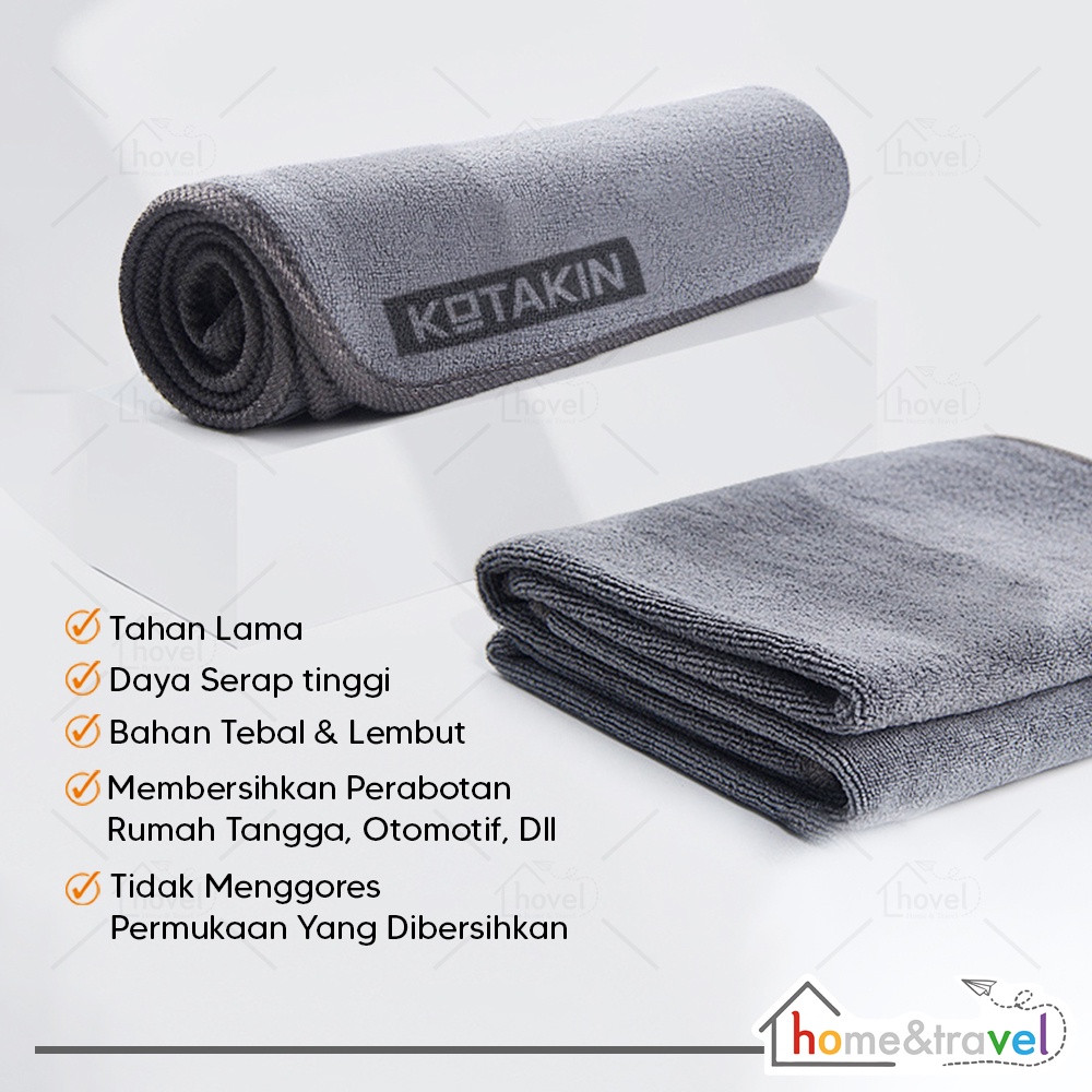 HOVELSHOP Kain Lap Serbaguna Microfiber Premium Cleaning Cloth Towel Kaca Mobil Piring Tebal Halus