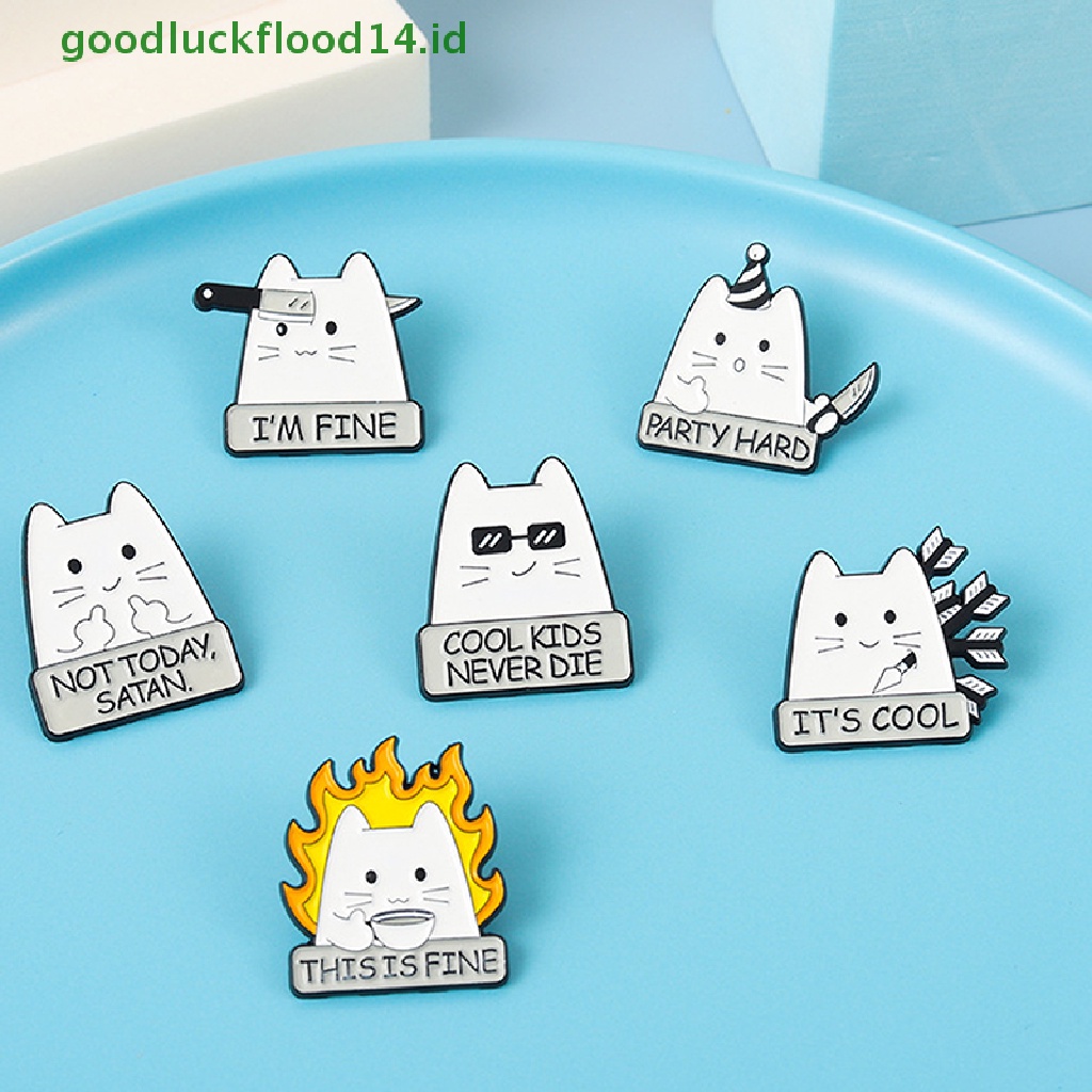 [GOOGFOUR] Kartun Kucing Mouse Keyboard Headset Oil Drop Lapel Bros Lencana Pin Denim Hadiah [TOP]