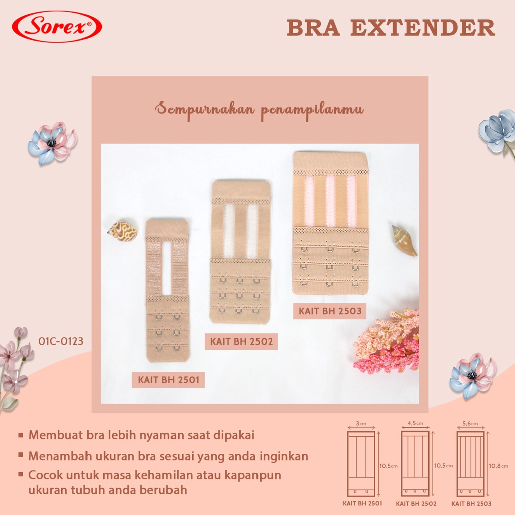 BRA bh extension 2501 2502 2503 Tambahan kait Sorex