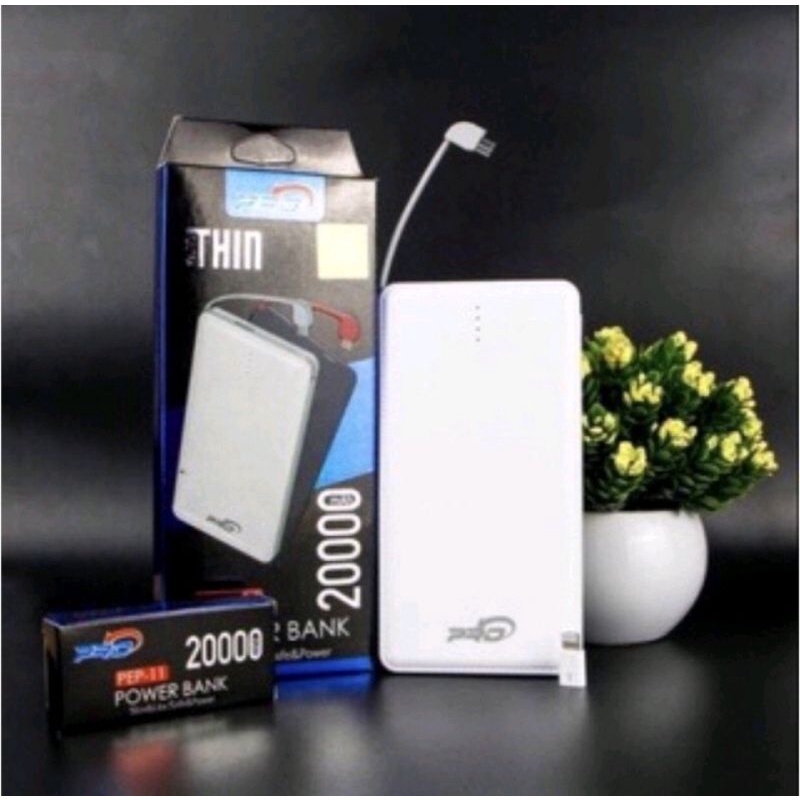 20000mAh Pro Charger Power Bank PB Powerbank Slim LED PEP-11 20000mAh