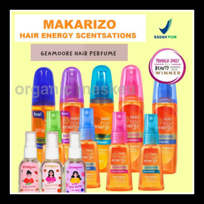 (BPOM) MAKARIZO HAIR ENERGY SCENTSATIONS + VITAMIN &amp; UV PROTECTION