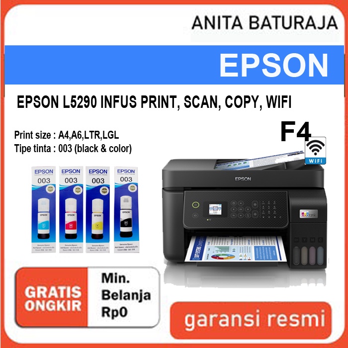 PRINTER EPSON L5290 INFUS (PRINT,SCAN,COPY F4) WIFI