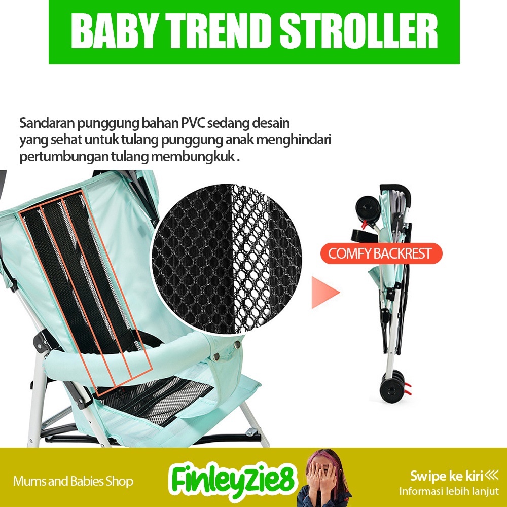 Kereta Dorong Bayi / Stroller Bayi / Stroller Bayi Lipat / Stroller Roda 4 / Stroller Traveling / Stoller Anak /Stroller Bayi Baby Anak kereta dorong bayi bisa lipat protable bonus matras+tas / Stoller Anak / Kereta Dorong Bayi / Stroller Bayi Lipat