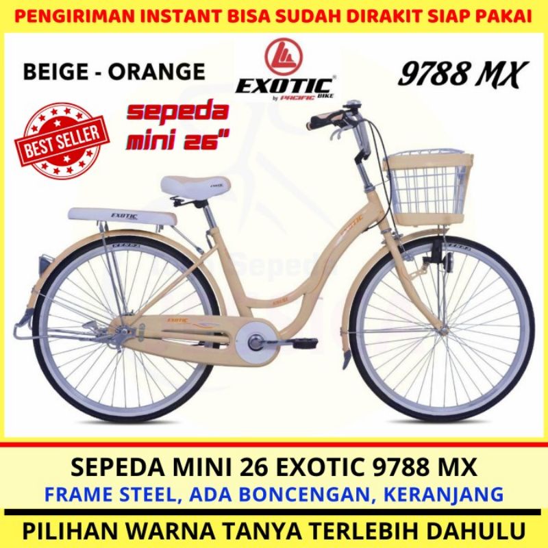 Sepeda Mini Keranjang Dewasa City Bike 26 inch Exotic ET 9788 MX