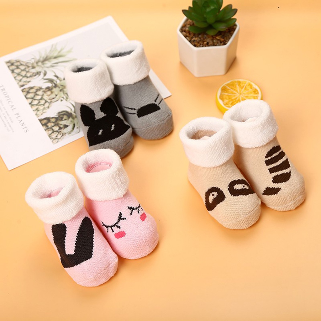 BRGUNIK Kaos Kaki Bayi Lucu Kaus Kaki Anak Prewalker Kaus Kaki Bulu KK033